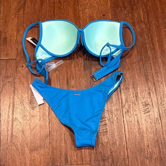 NWT! 32DDD Top SIZE SMALL Bottom Victoria's Secret Vibrant Blue Bikini - Picture 8 of 9
